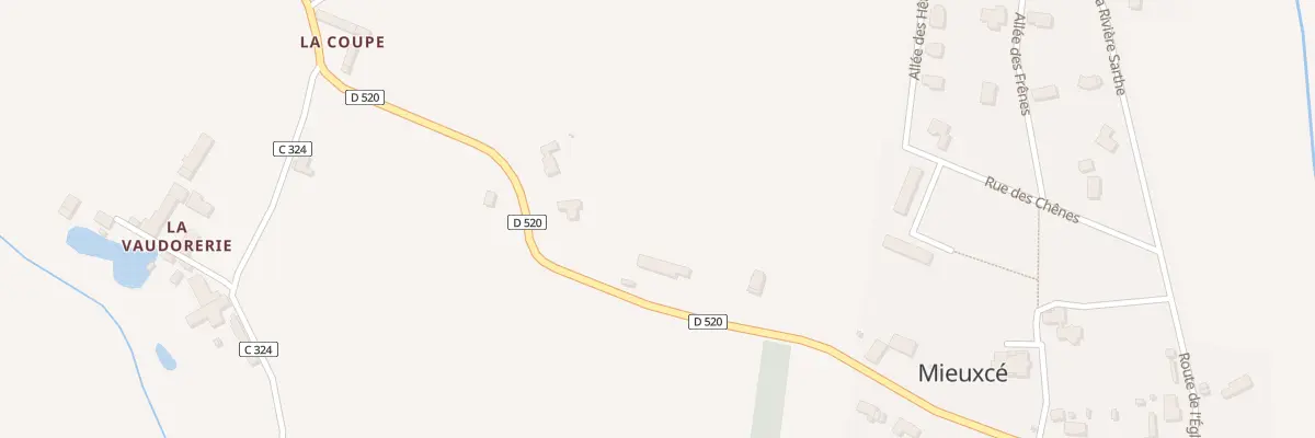 Plan du 516 Rte du Pont de Sarthe à Mieuxcé