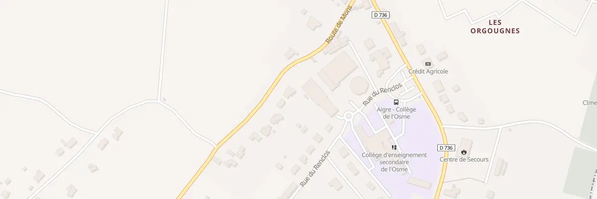 Plan du 3 Rte de Mons à Aigre