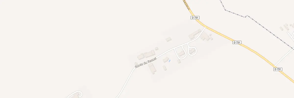 Plan du 43 Rte du Rassat à Yviers