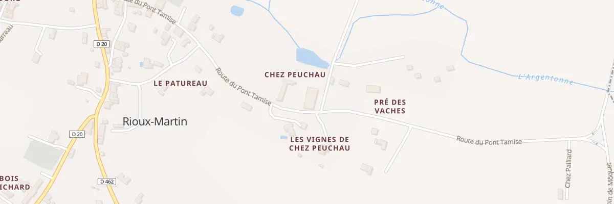 Plan du 1 Che de Peuchaud à Rioux-Martin