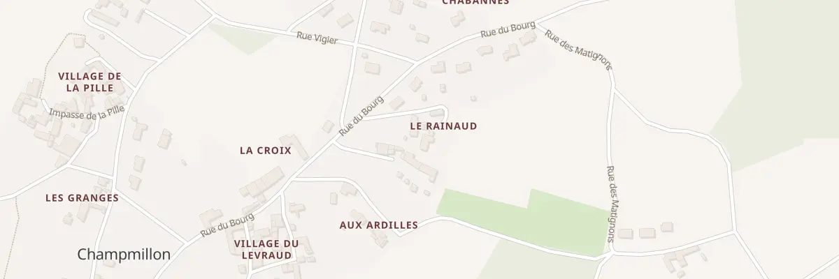 Plan du 5090 Le Rainaud à Champmillon