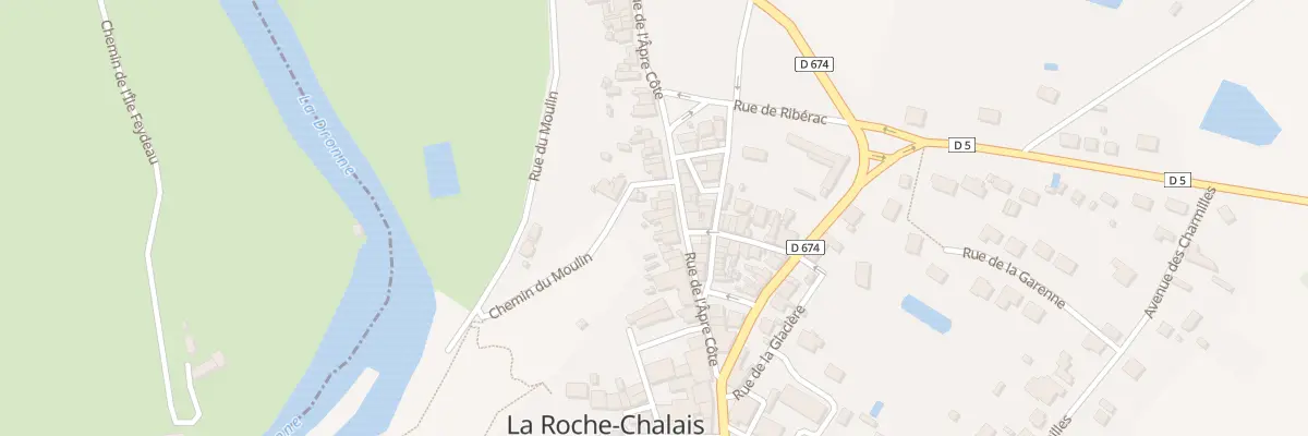 Plan de la Rue de l’Apre Côte à La Roche-Chalais