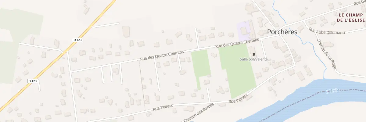 Plan du 35 Les Quatre Chemins à Porchères