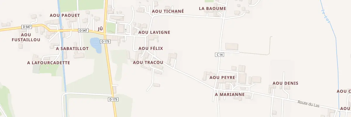 Plan du 3 Rte du Las à Jû-Belloc