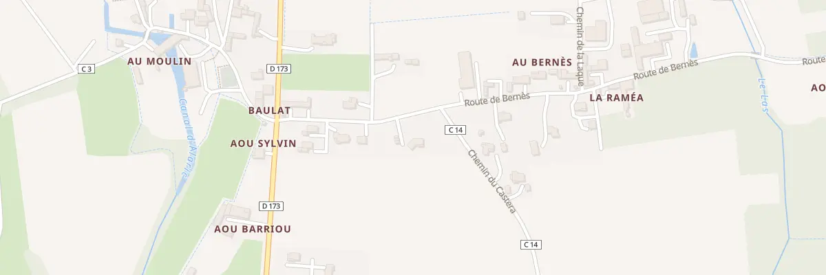 Plan du 10 Rte de Bernes à Jû-Belloc