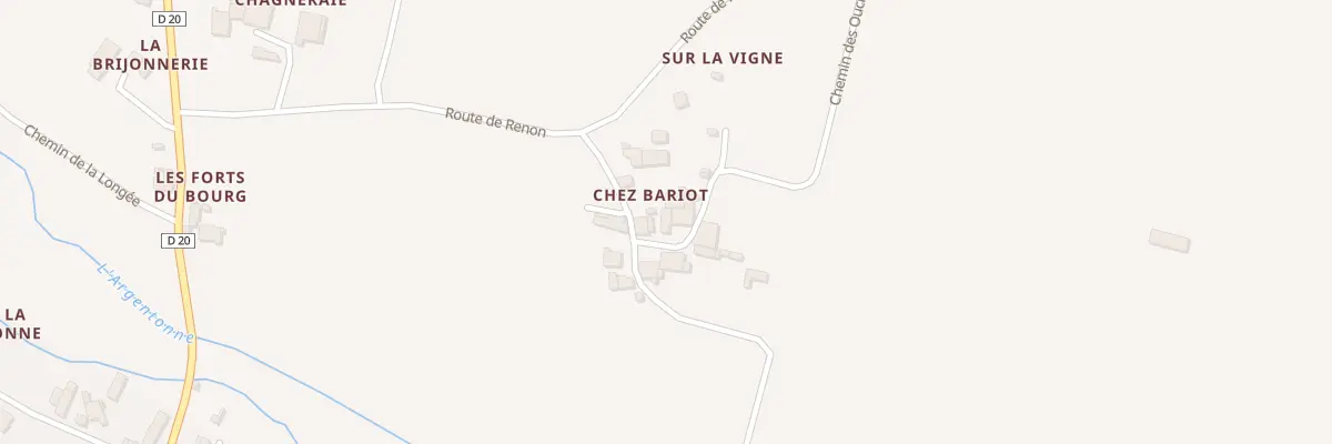 Plan du 3 Che des Ouches à Rioux-Martin