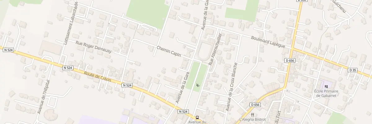 Plan du 119 Av de la Gare à Gabarret
