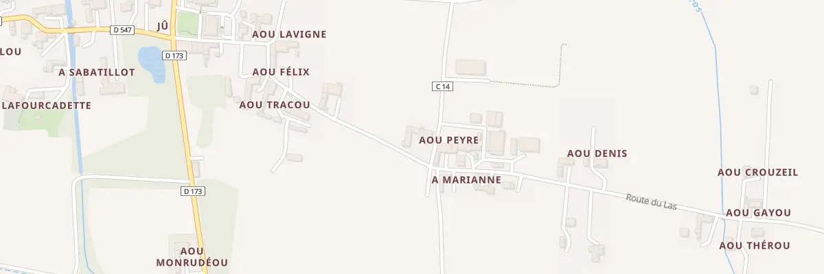 Plan du 5 Rte du Las à Jû-Belloc