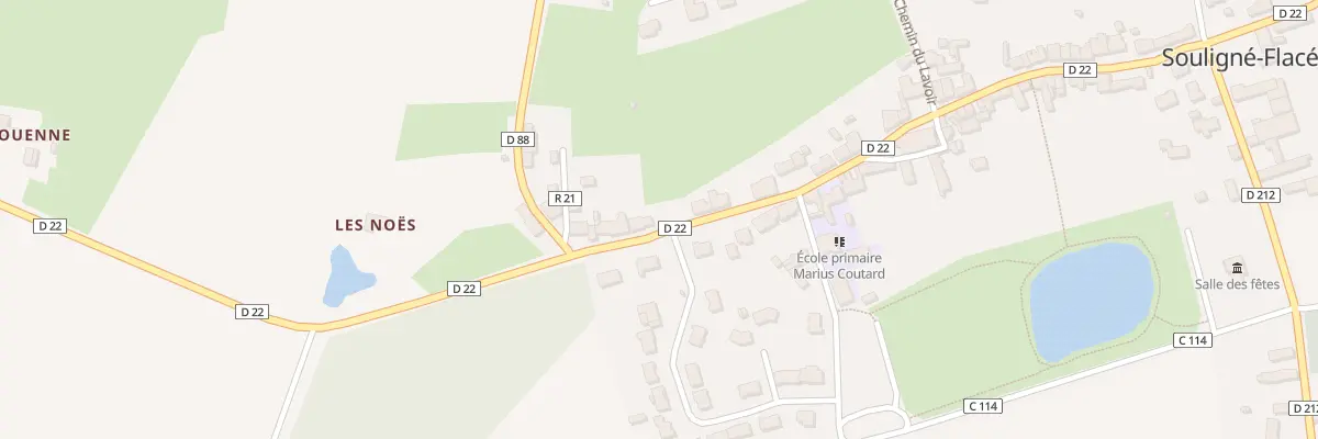 Plan du 42 Rue Saint Rigomer à Souligné-Flacé