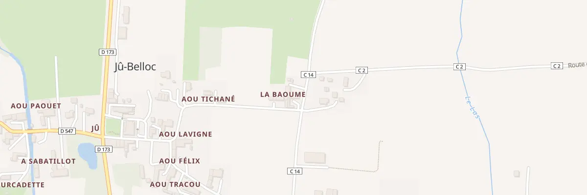 Plan du 2 Chem du Castera à Jû-Belloc