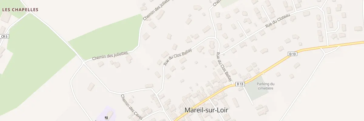 Plan du 13 Rue du Clos Bellay à Mareil-sur-Loir