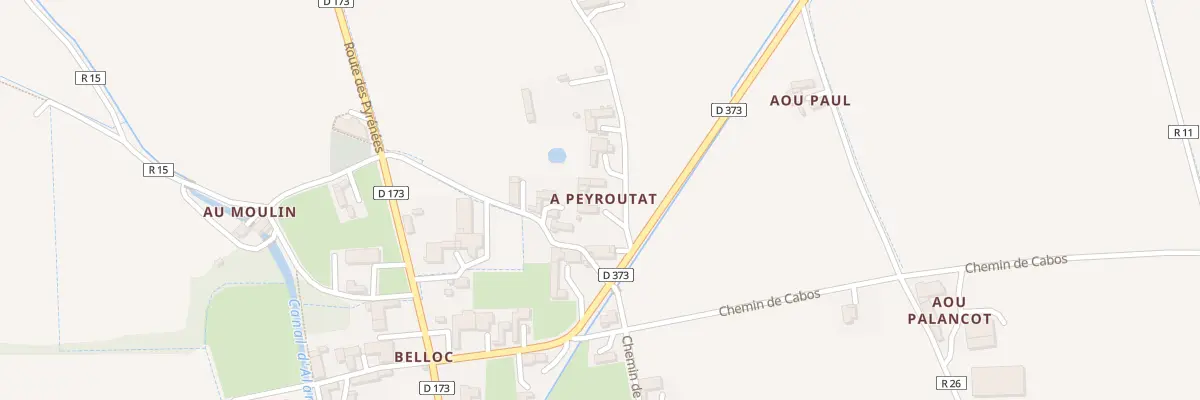 Plan du 1 Chem de Hourtic à Jû-Belloc
