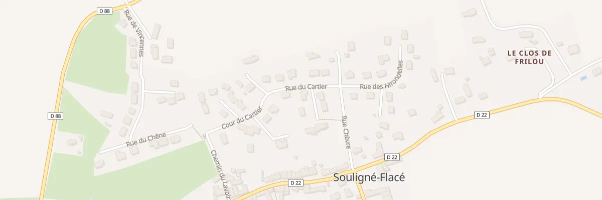 Plan du 2 Imp des Noyers à Souligné-Flacé