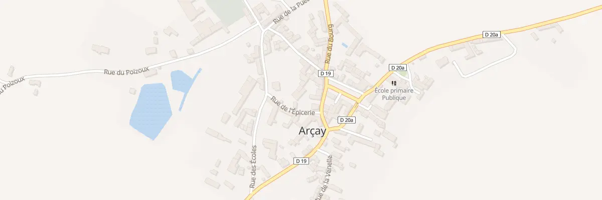Plan du 1 Rue l’Epicerie à Arçay