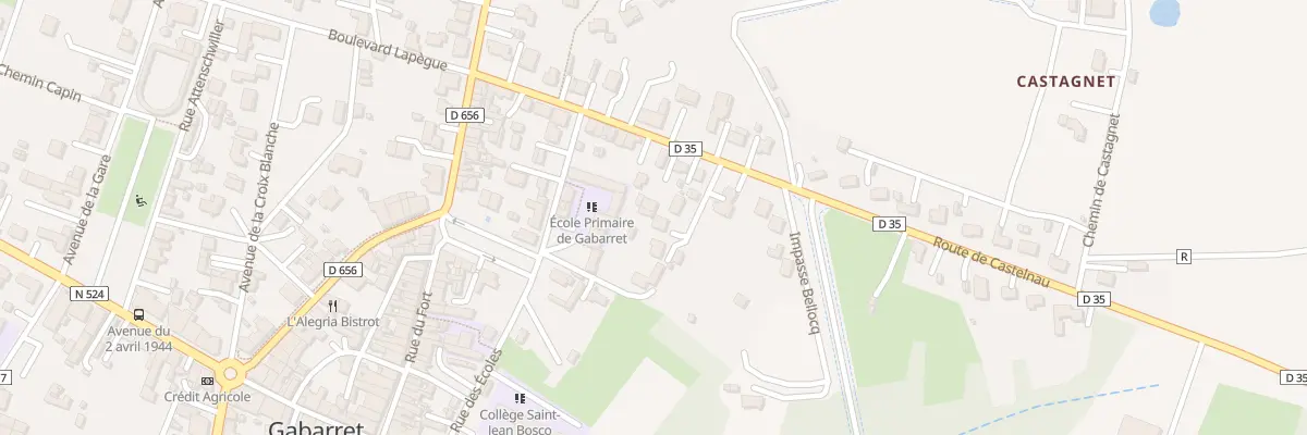 Plan du 60 Imp de Castelnau à Gabarret