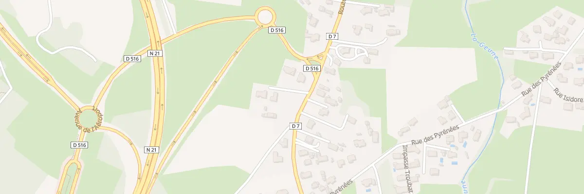 Plan du 98 Rte de Louey à Juillan