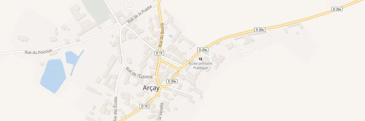 Plan du 1 Pl de l’Eglise à Arçay