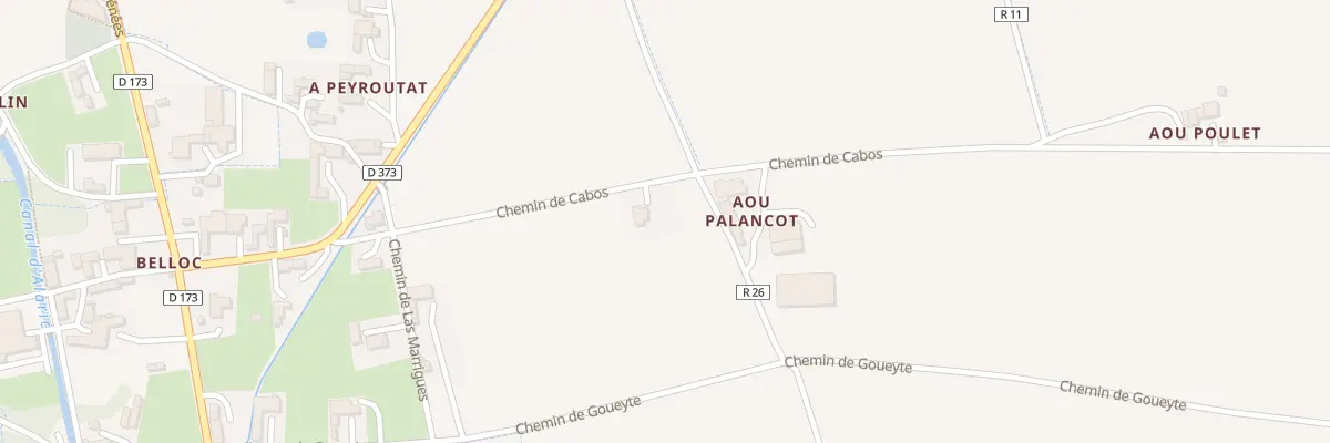 Plan du 2 Chem de Cabos à Jû-Belloc