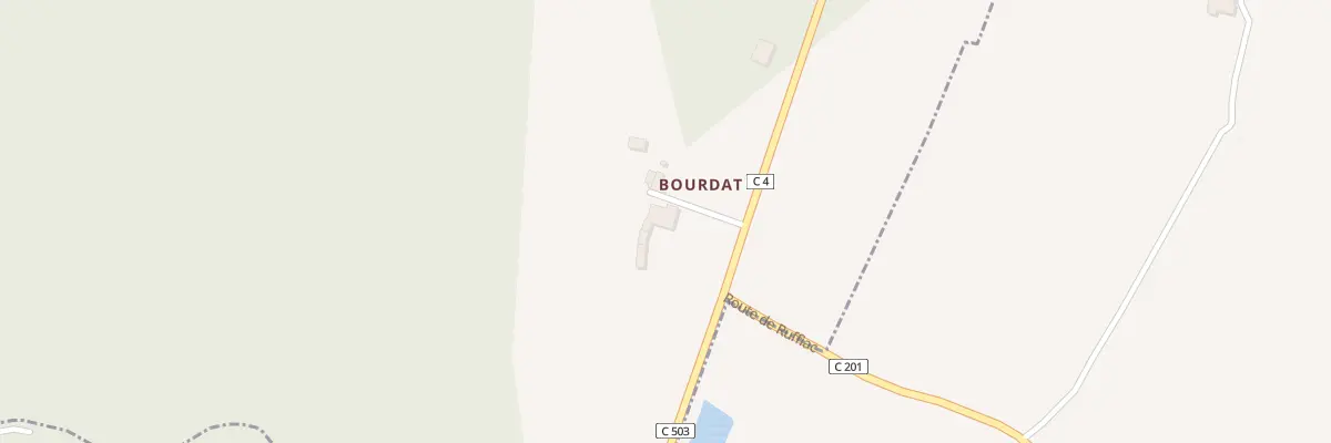 Plan du 1 Bourdat à Cours-les-Bains