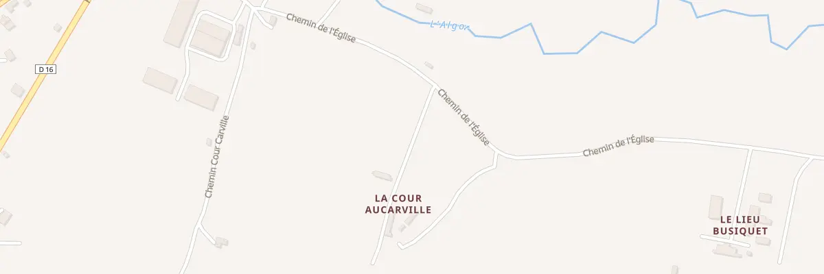 Plan du 5064 Cour au Carville à Belle Vie en Auge