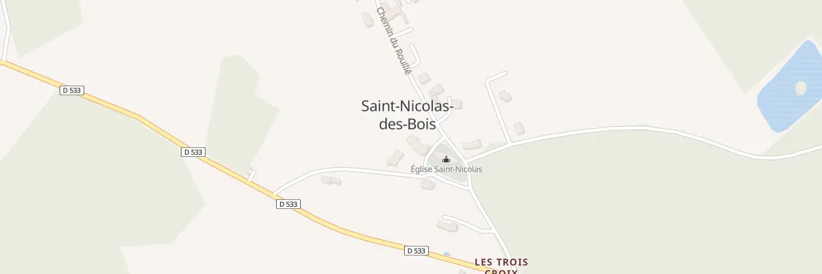 Plan du 3 Le Bourg à Saint-Nicolas-des-Bois