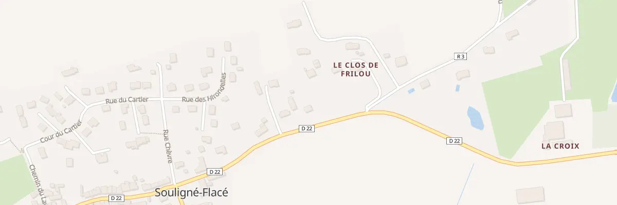 Plan du 2 Rte du Mans à Souligné-Flacé