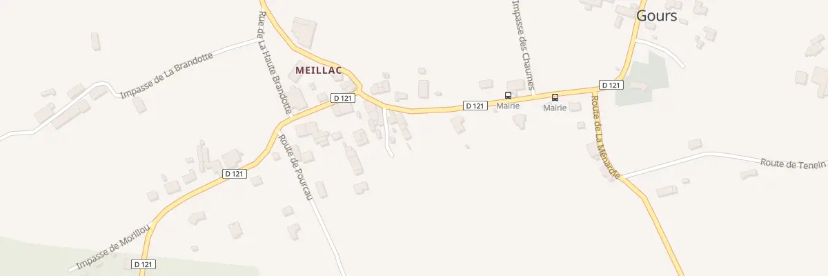 Plan du 100 Meillac à Gours