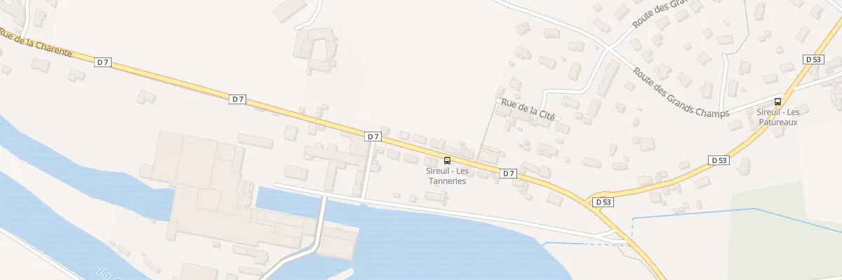 Plan du 42 Rte de la Charente à Sireuil