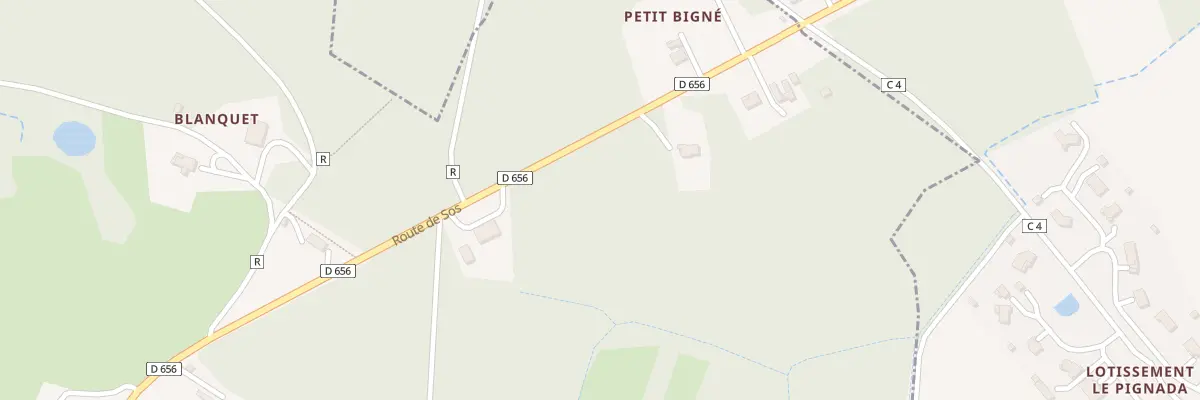 Plan du 1242 Rte de Sos à Gabarret