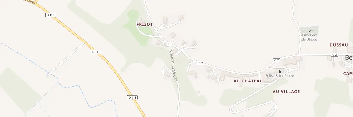 Plan du 5022 Au Village à Bétous