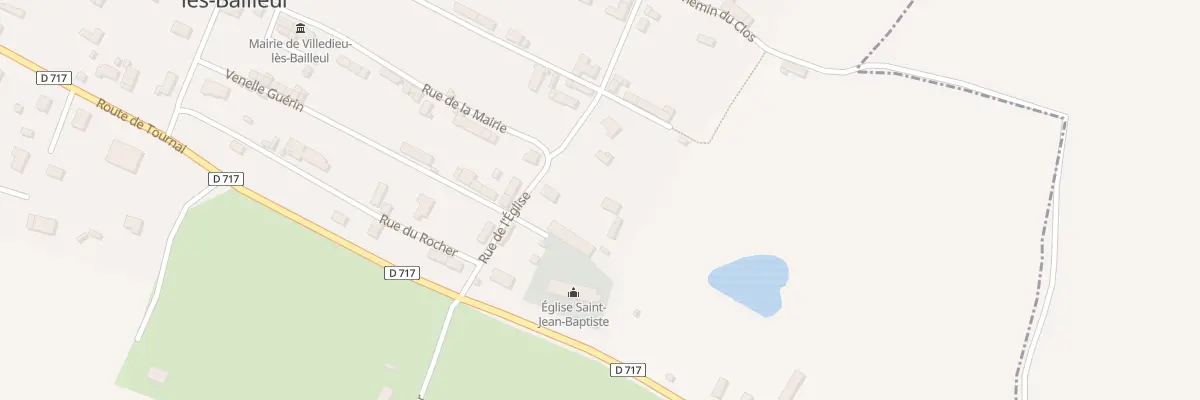 Plan du 1 Pl de l’Eglise St J Baptiste à Villedieu-lès-Bailleul