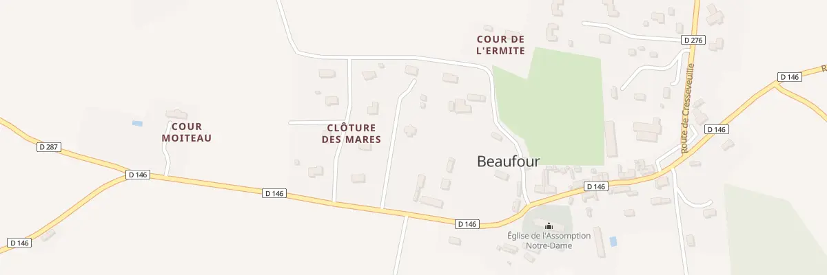 Plan du 496 Le Bourg à Beaufour-Druval