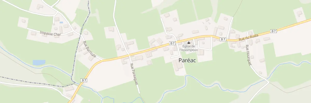 Plan du 20 Rue du Buala à Paréac