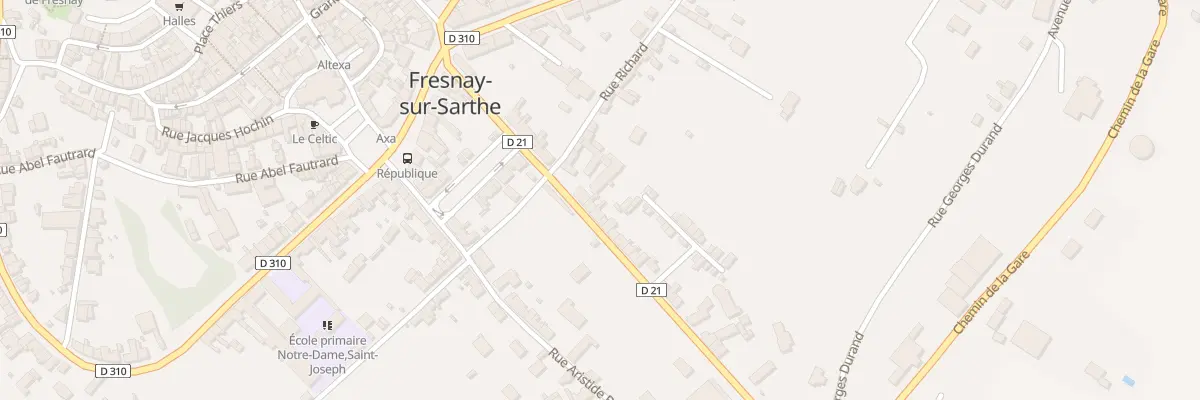 Plan du 13 Rue Paul Doumer à Fresnay-sur-Sarthe