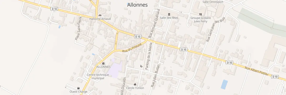 Plan du 1 Rue du Prieuré à Allonnes