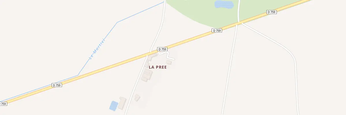 Plan du 1 La Pree à Mouterre-Silly