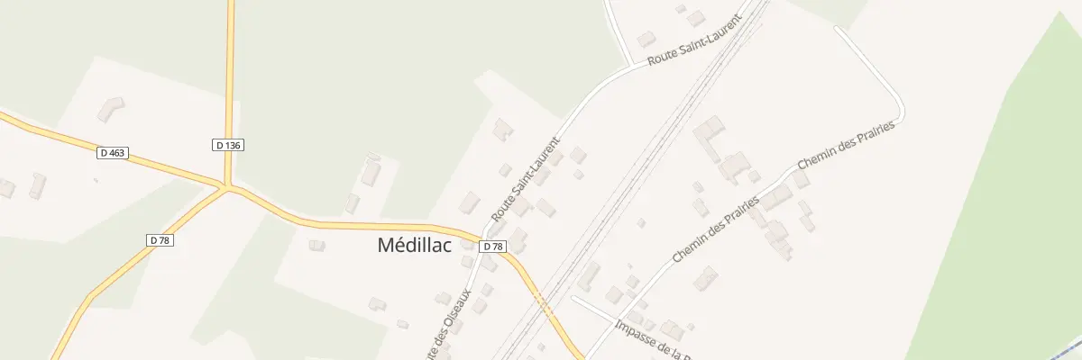 Plan du 14 Rte Saint Laurent à Médillac