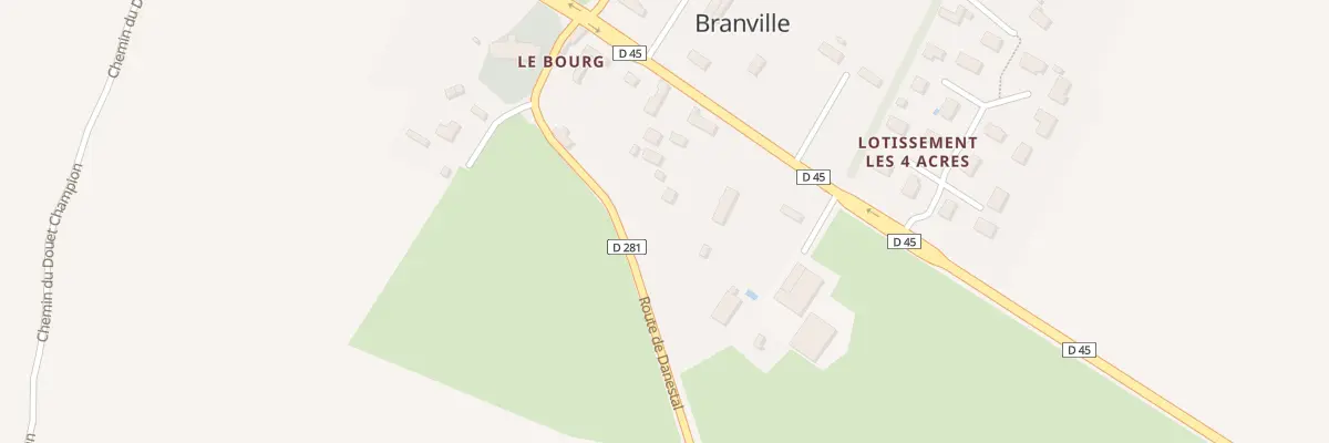 Plan du 221 Rte de Danestal à Branville