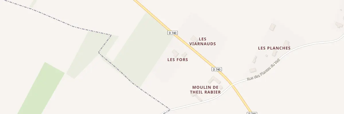 Plan du 2 Rte de Chef-Boutonne à Theil-Rabier
