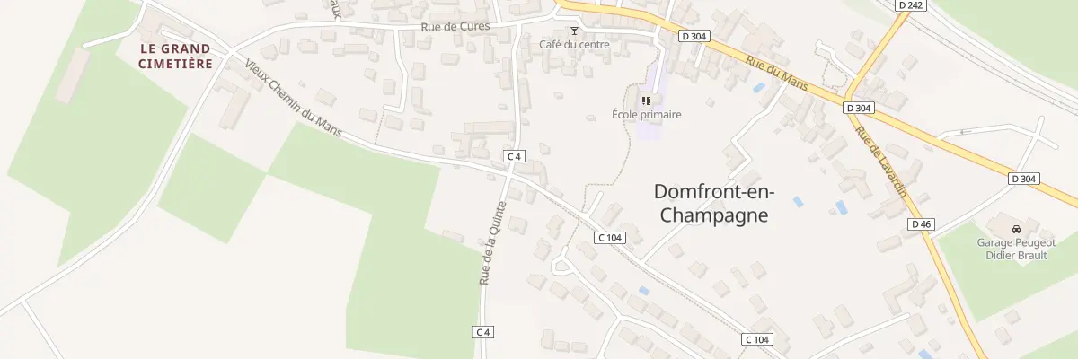 Plan du 42 Che Vieux Chemin du Mans à Domfront-en-Champagne