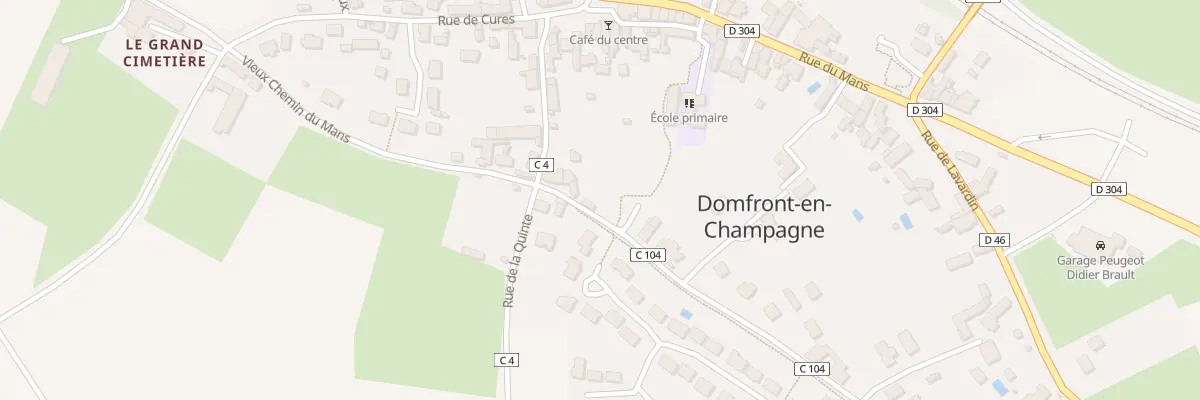 Plan du 40 Che Vieux Chemin du Mans à Domfront-en-Champagne