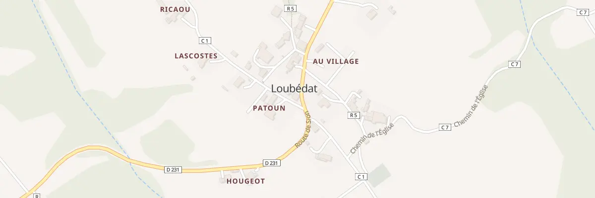 Plan du 5009 Au Village à Loubédat