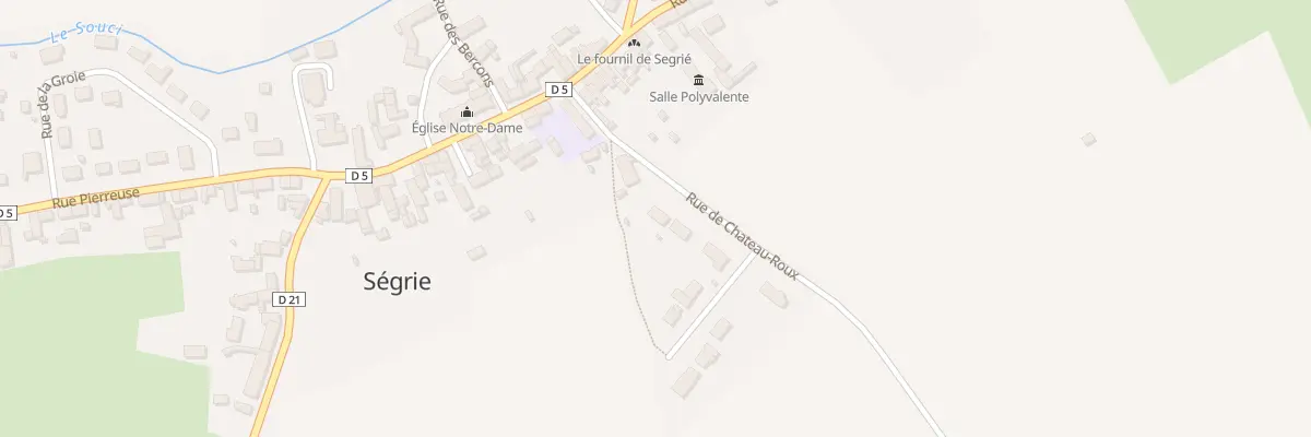 Plan du 5 Rue de Chateau Roux à Ségrie