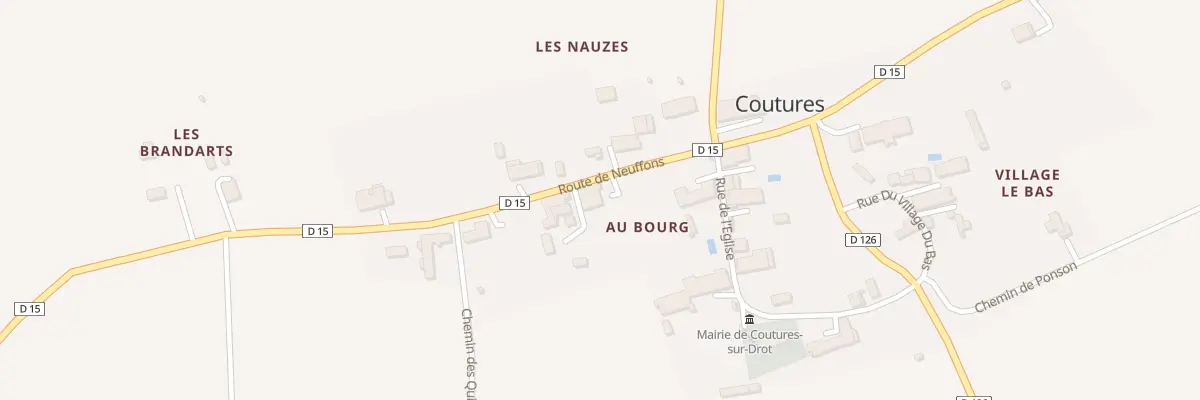 Plan du 24 Au Bourg à Coutures