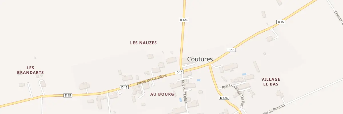 Plan du 22 Au Bourg à Coutures