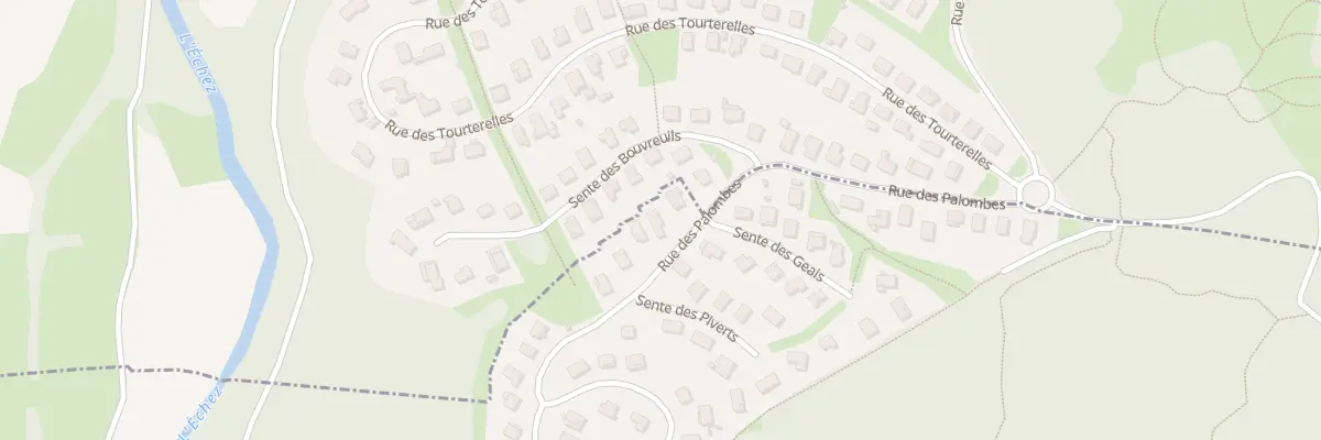 Plan du 22 Rue des Palombes à Louey
