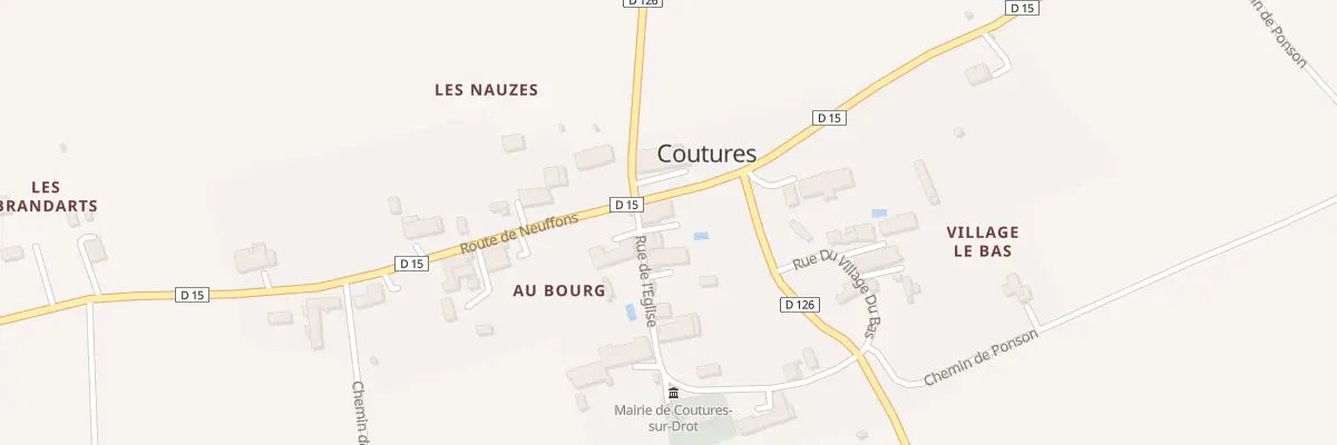 Plan du 20 Au Bourg à Coutures
