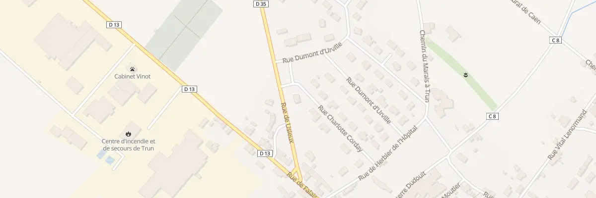 Plan du 8 Rue Charlotte Corday à Trun