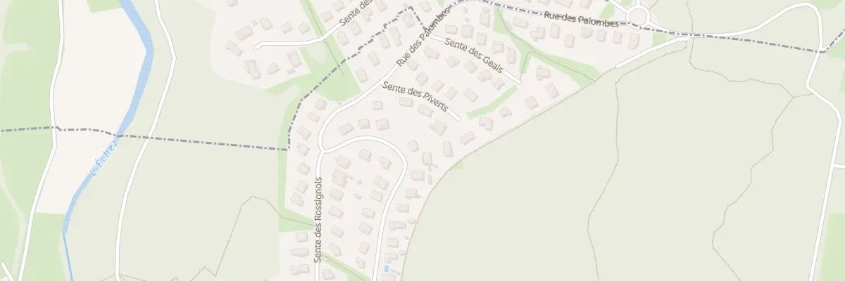 Plan du 35 Rue des Palombes à Louey