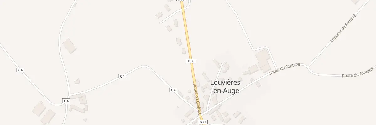 Plan du 165 Rte du Guériot à Louvières-en-Auge
